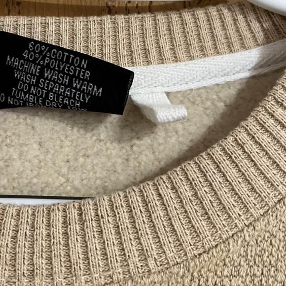 Comfortex Unisex Beige Cotton Blend Long Sleeve ‘HELEN GEORGIA’ Sweatshirt Sz-M - Picture 4 of 5